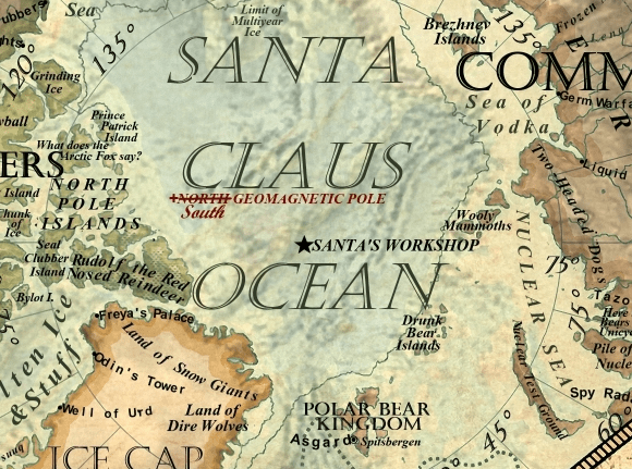 Polo Norte zona de trabajo de Santa Claus